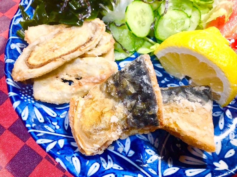 塩サバの唐揚げを撮った写真