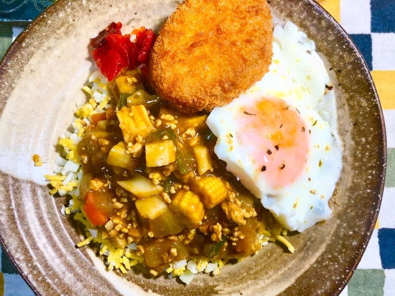 カリフラワーライスのキーマカレーを撮った写真