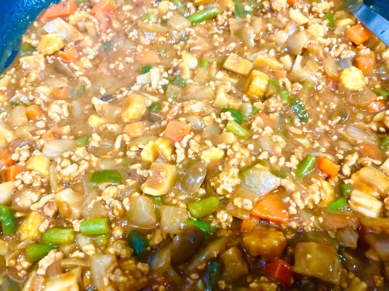 カレールウを入れて撮った写真