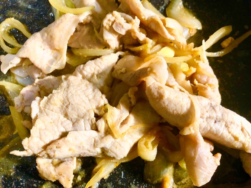 しょうが焼きを撮った写真