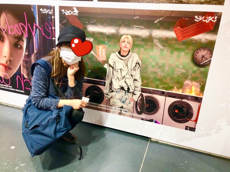 ユウキくんのポスターと一緒に撮った写真