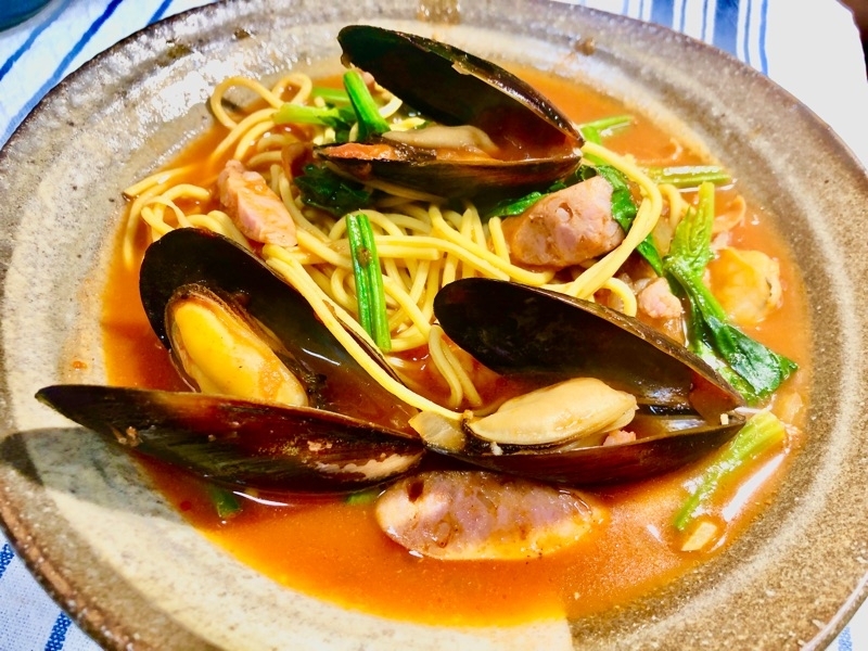 低糖質ブイヤベーススパゲッティを撮った写真