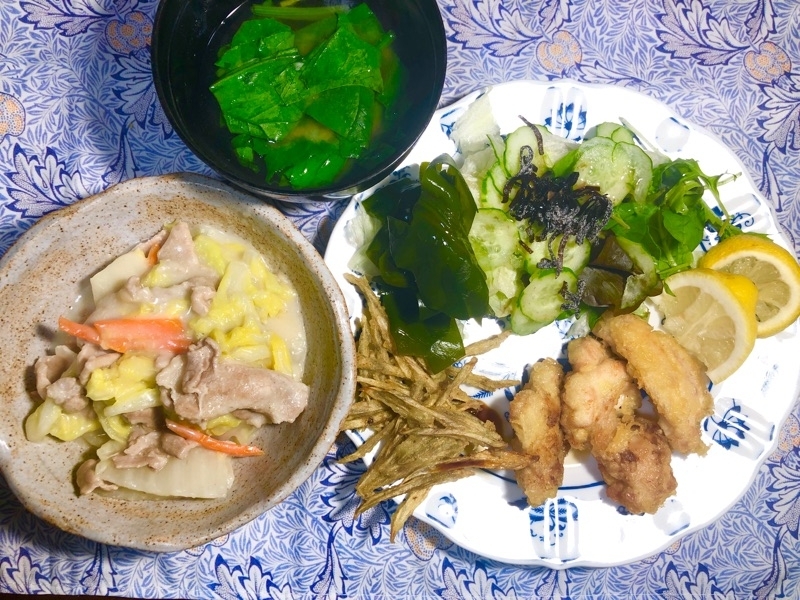 本日の夕食を撮った写真