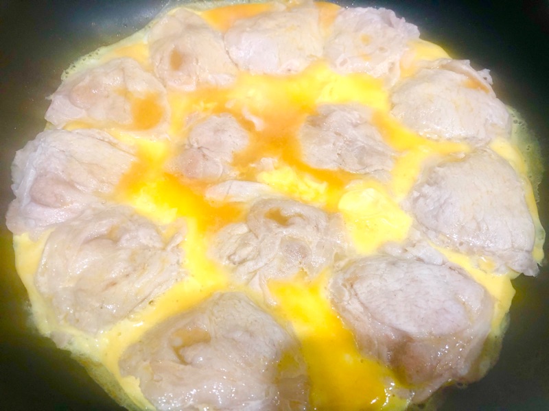 豚ロースの卵焼きを撮った写真