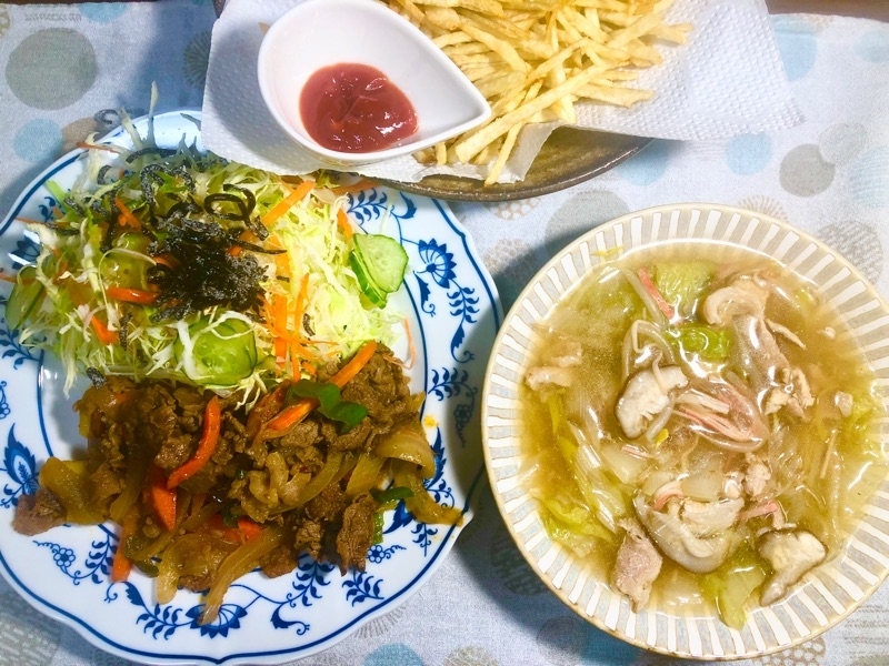 本日の夕食を撮った写真
