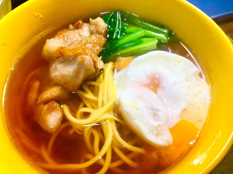低糖質から揚げラーメンを撮った写真