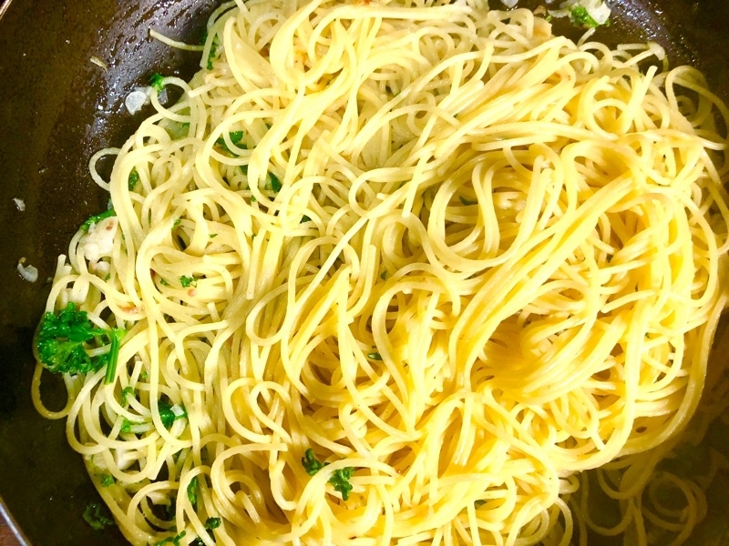 ペペロンチーノを撮った写真