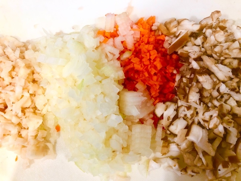 野菜のみじん切りを撮った写真