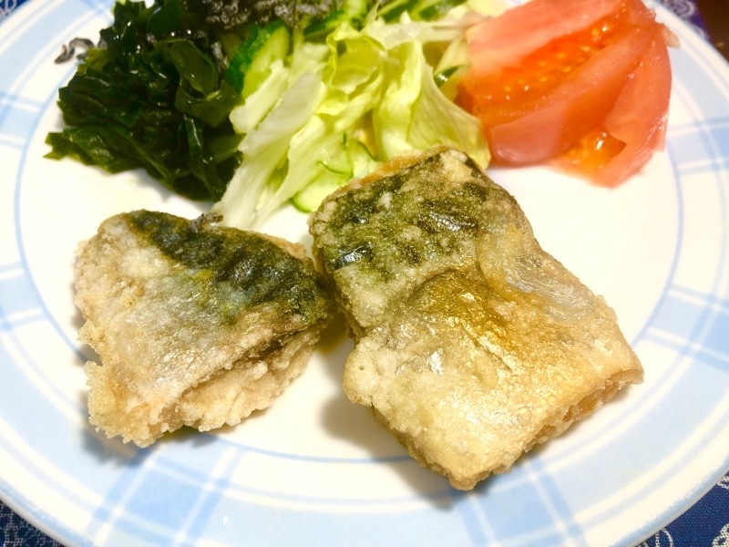 塩サバの唐揚げを撮った写真