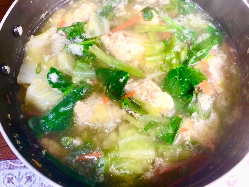 鶏つみれのスープを撮った写真