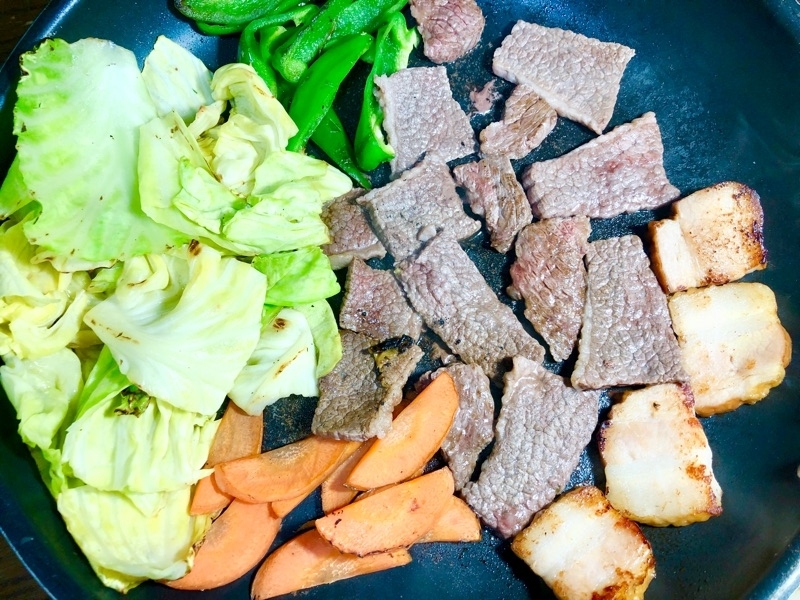 フライパン焼肉を撮った写真