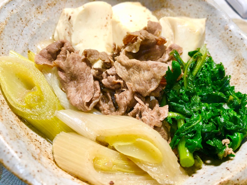 肉豆腐を取り分けて撮った写真
