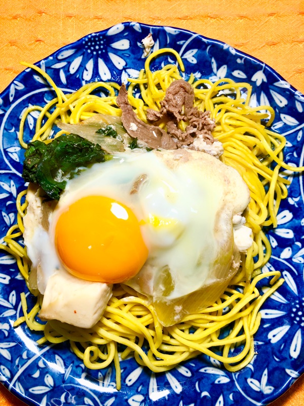 牛肉豆腐の低糖質焼きそばを撮った写真