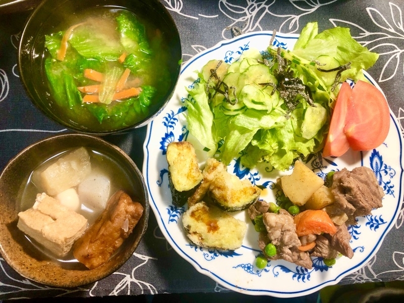 本日の夕食を撮った写真