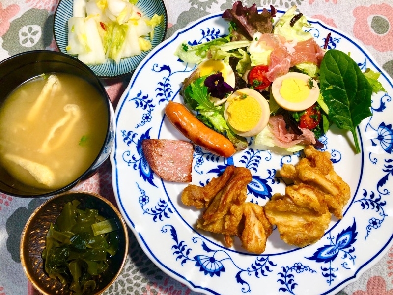 本日の夕食を撮った写真