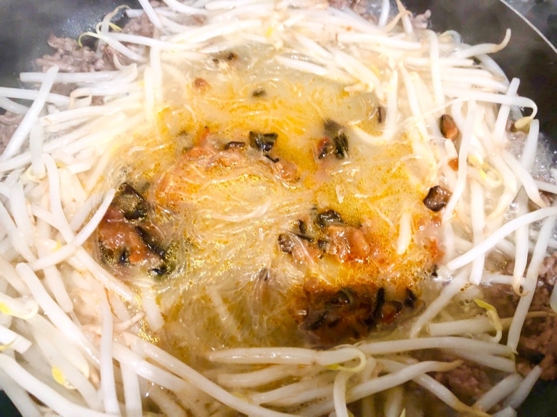 麻婆ソースを入れて撮った写真
