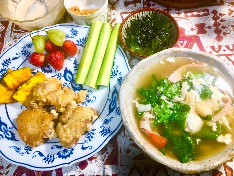 本日の夕食を撮った写真