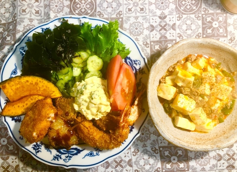 本日の夕食を撮った写真