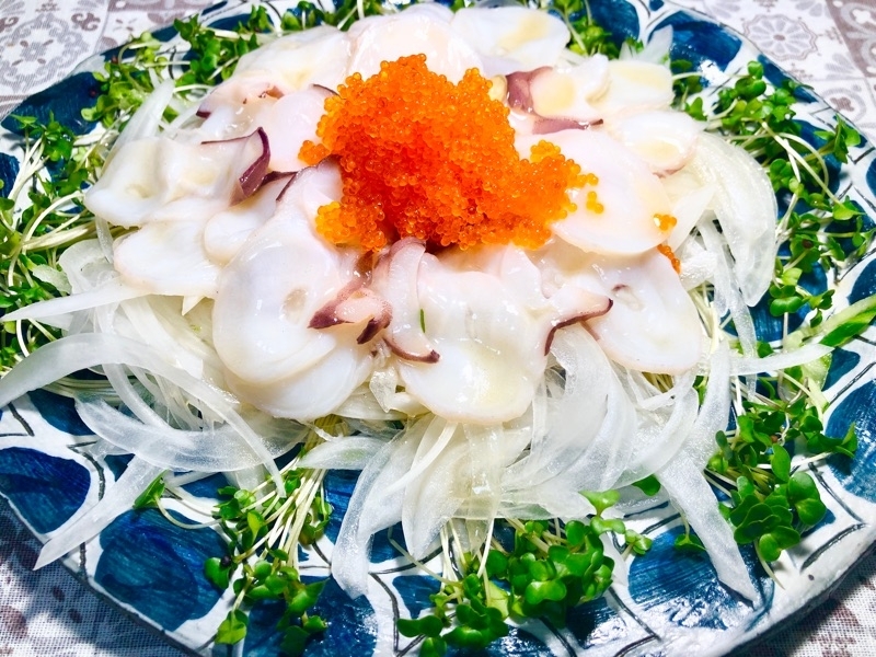 新玉ネギのタコポン酢を撮った写真