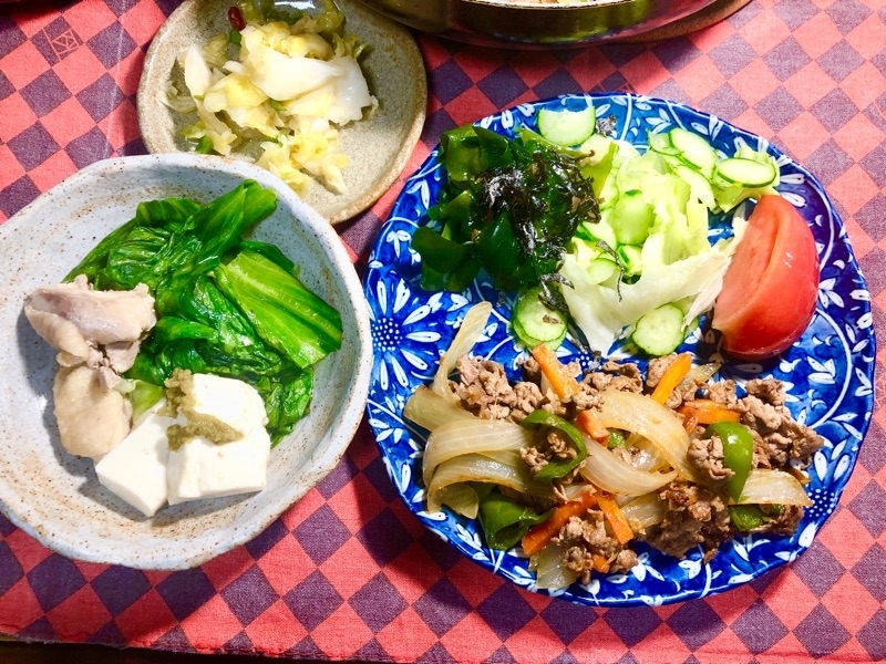 本日の夕食を撮った写真