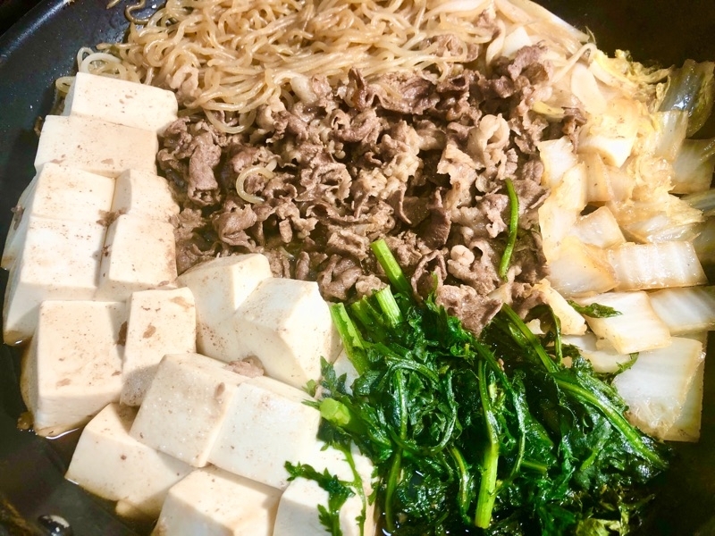 フライパンすき焼きを撮った写真
