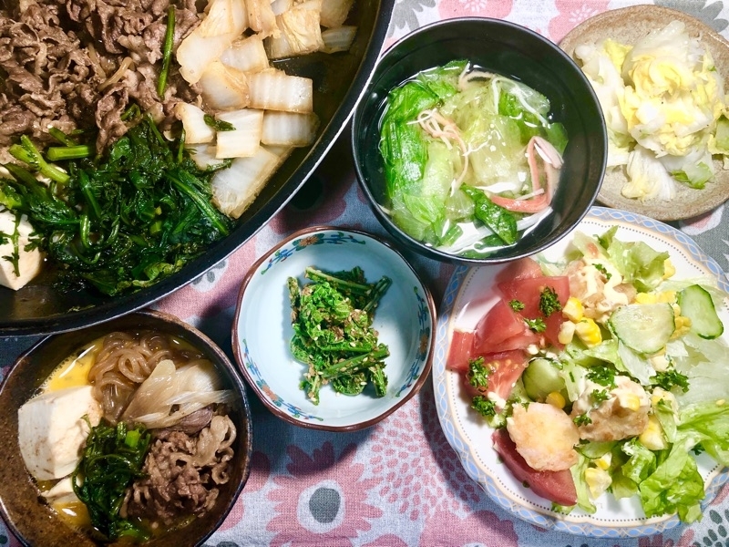 本日の夕食を撮った写真
