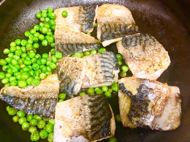 塩サバのバター焼きを撮った写真