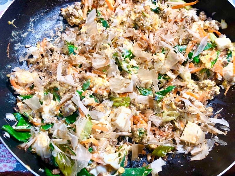 豆腐炒めを撮った写真