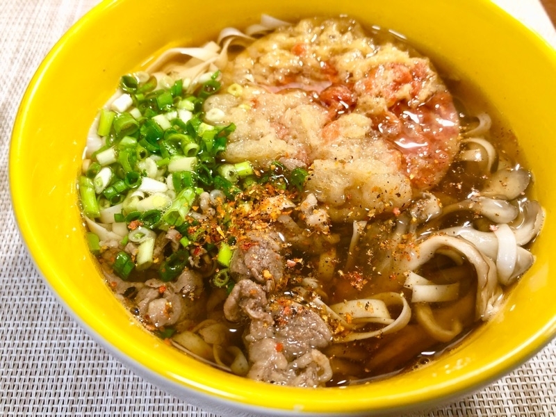 低糖質かき揚げそばを撮った写真