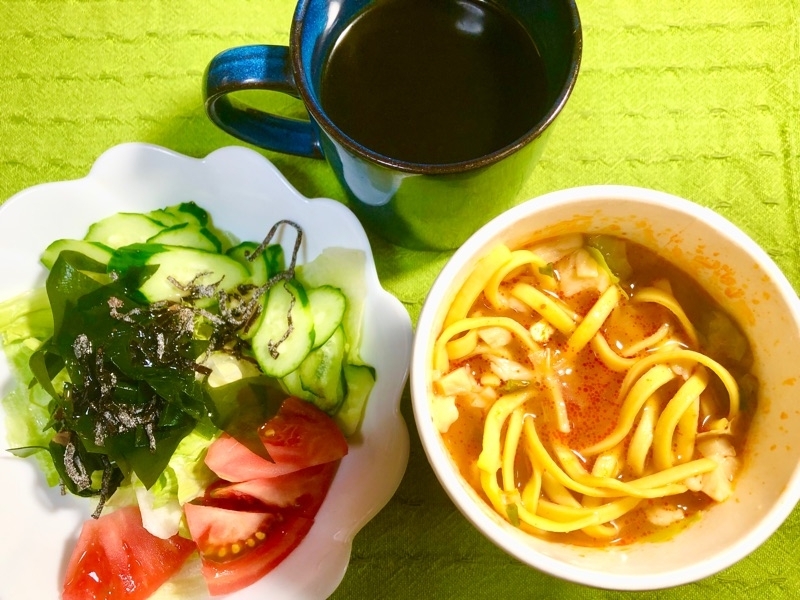 低糖質蒙古タンメンの昼食を撮った写真