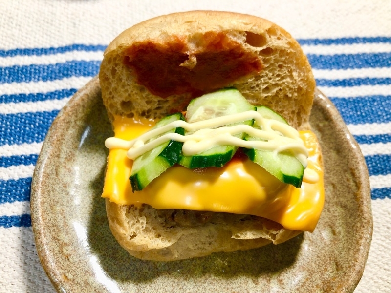 ブランパンバーガーを撮った写真