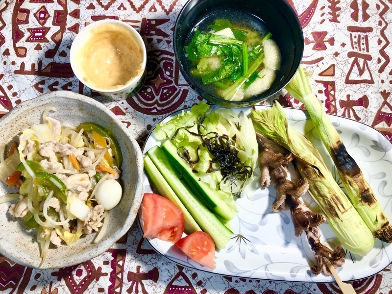 本日の夕食を撮った写真