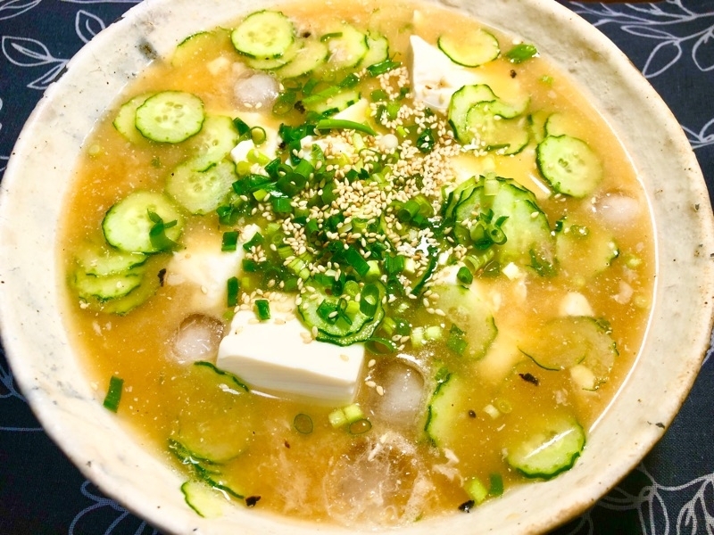 鯛の冷やし汁を撮った写真