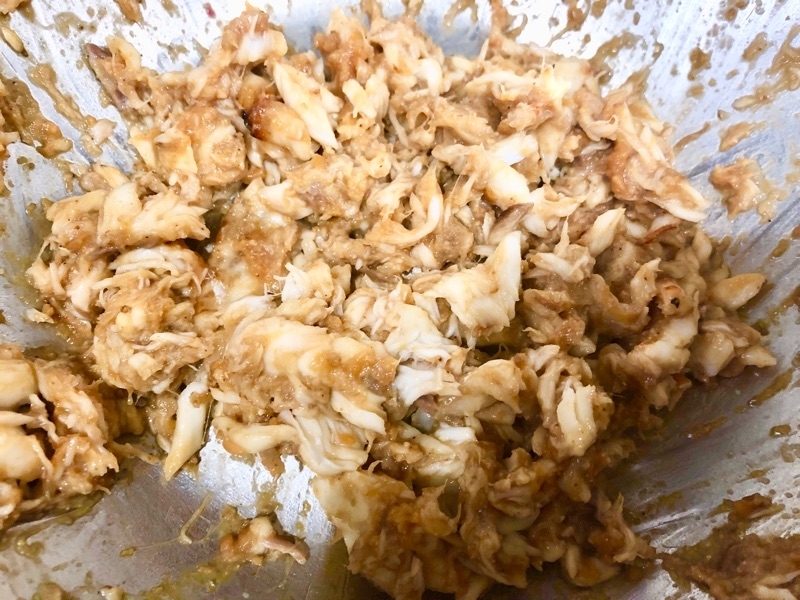 鯛を焼き味噌と混ぜて撮った写真