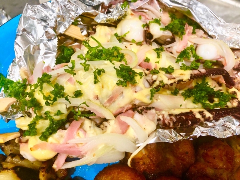 イカ串のチーマヨ焼きを撮った写真