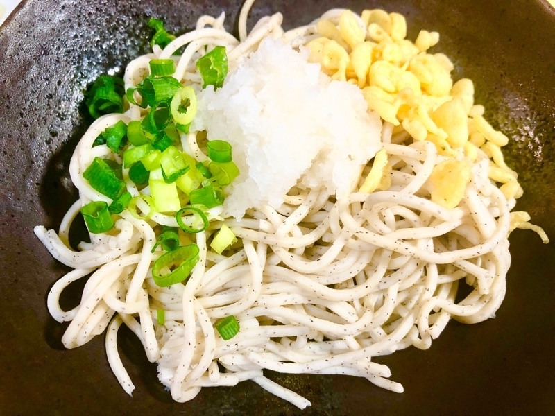 低糖質冷やしたぬきそばを撮った写真