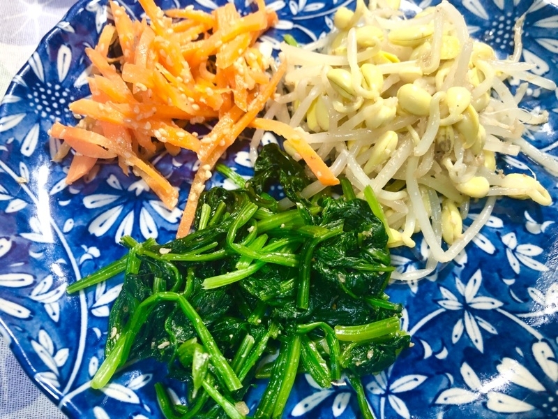 手作りナムルを撮った写真