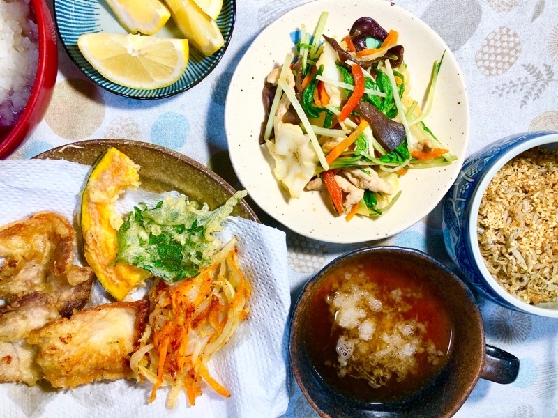 本日の夕食を撮った写真