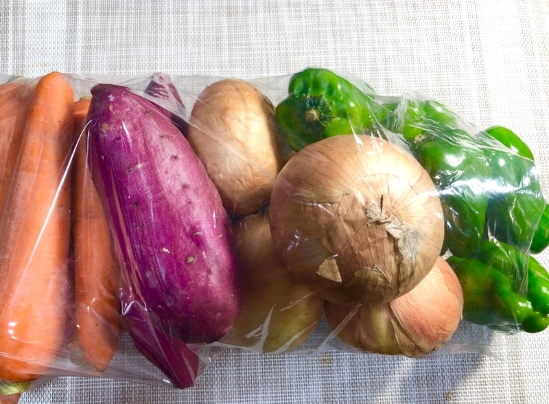 野菜を詰め放題して撮った写真