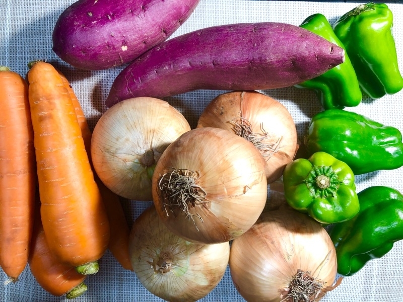 野菜を出して撮った写真