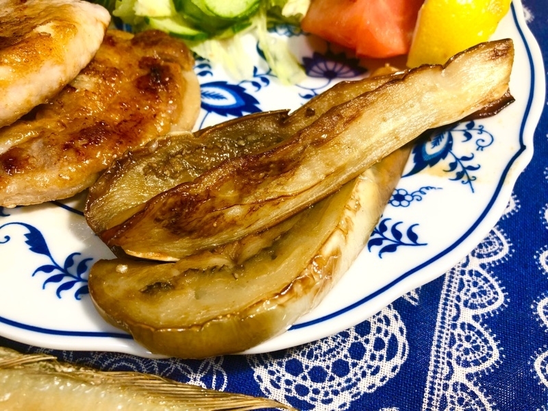 白ナスのごま油焼きを撮った写真