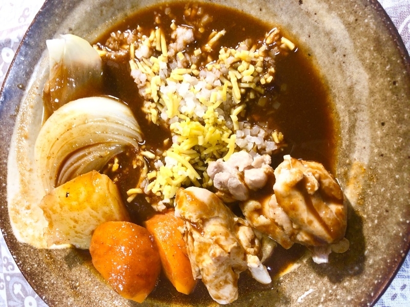 カシミールカレーをかけて撮った写真