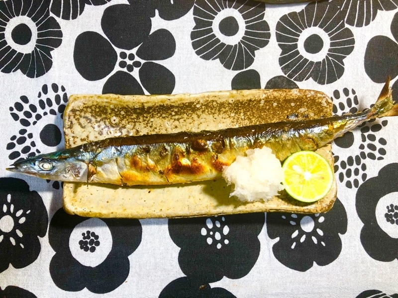 サンマの塩焼きを撮った写真