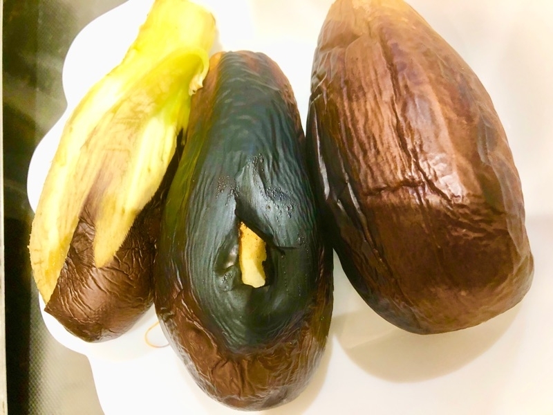 焼いたナスを撮った写真