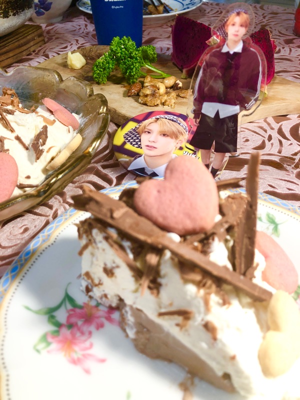 低糖質チョコプリンを切り分けて撮った写真