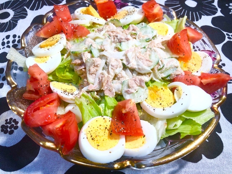 ツナ卵サラダを撮った写真