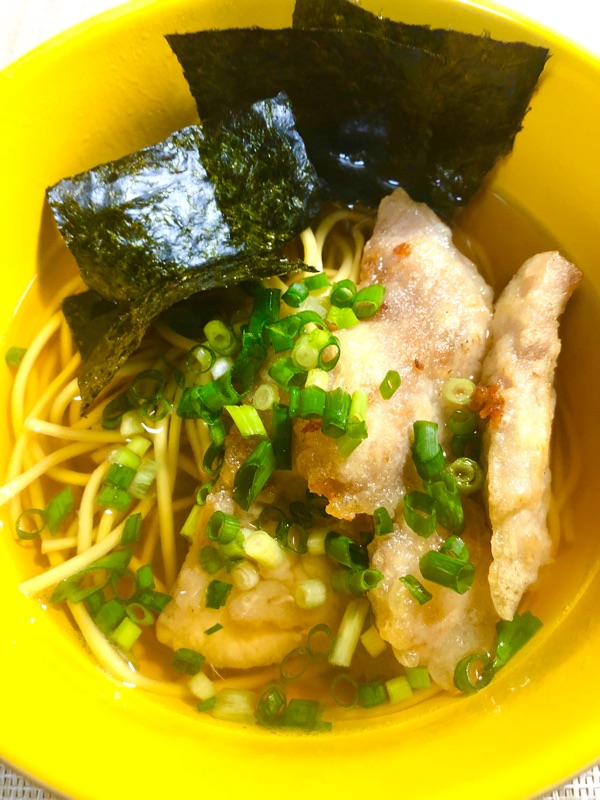 低糖質麺の豚ロース天ラーメンを撮った写真