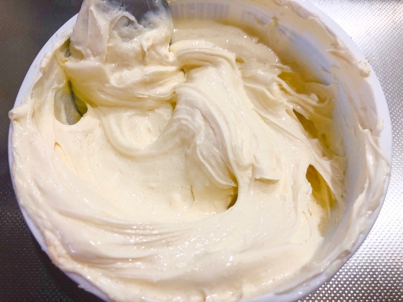 チーズクリームを撮った写真