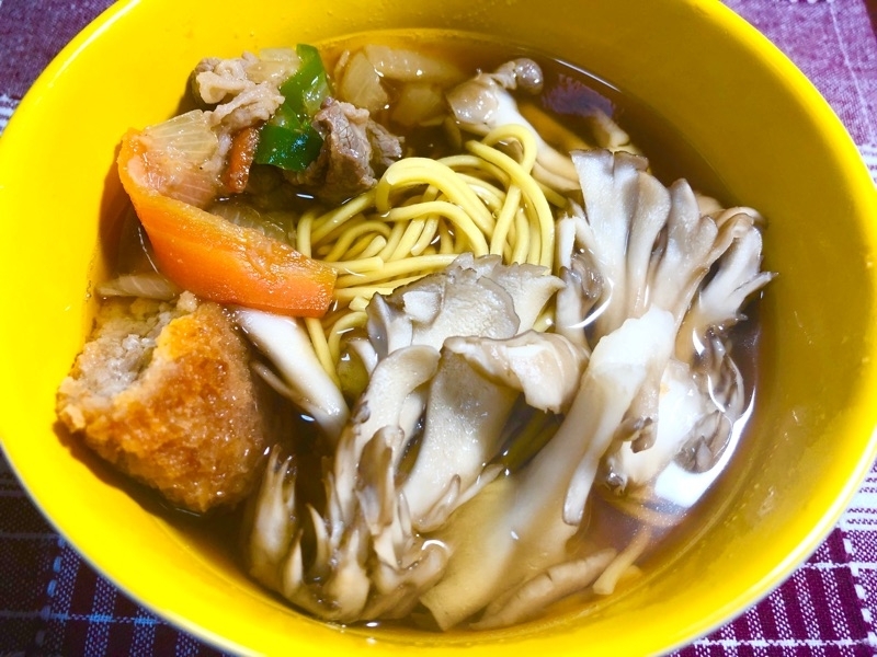 低糖質麺の舞茸ラーメンを撮った写真