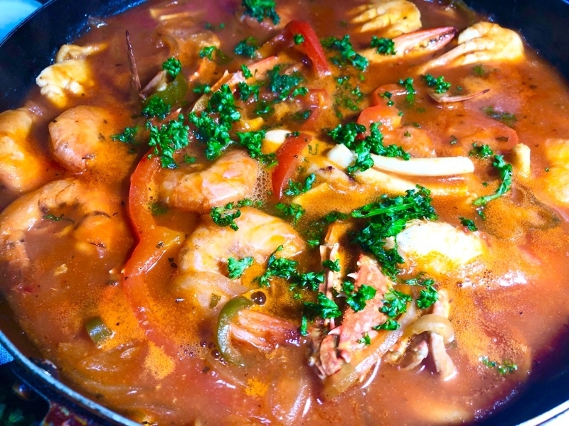 魚介のトマトソースを撮った写真